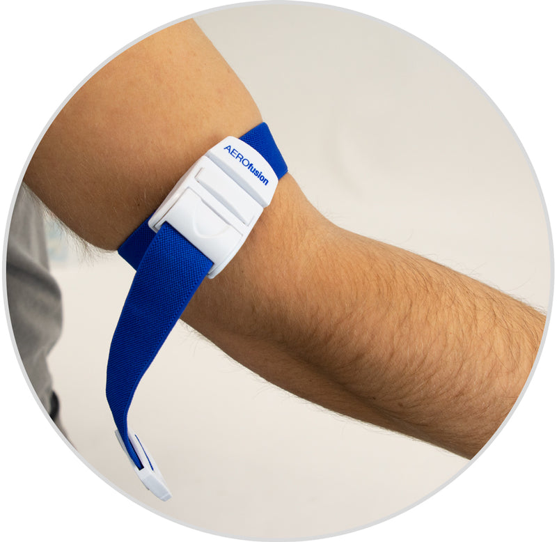 patientvenlig tourniquet, egnet til voksne og børn. AEROfusion
